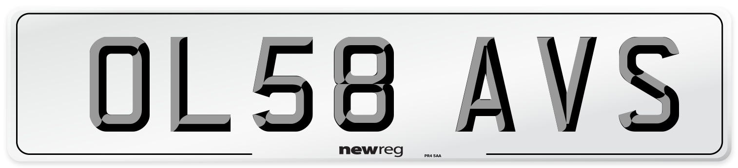 OL58 AVS Number Plate from New Reg